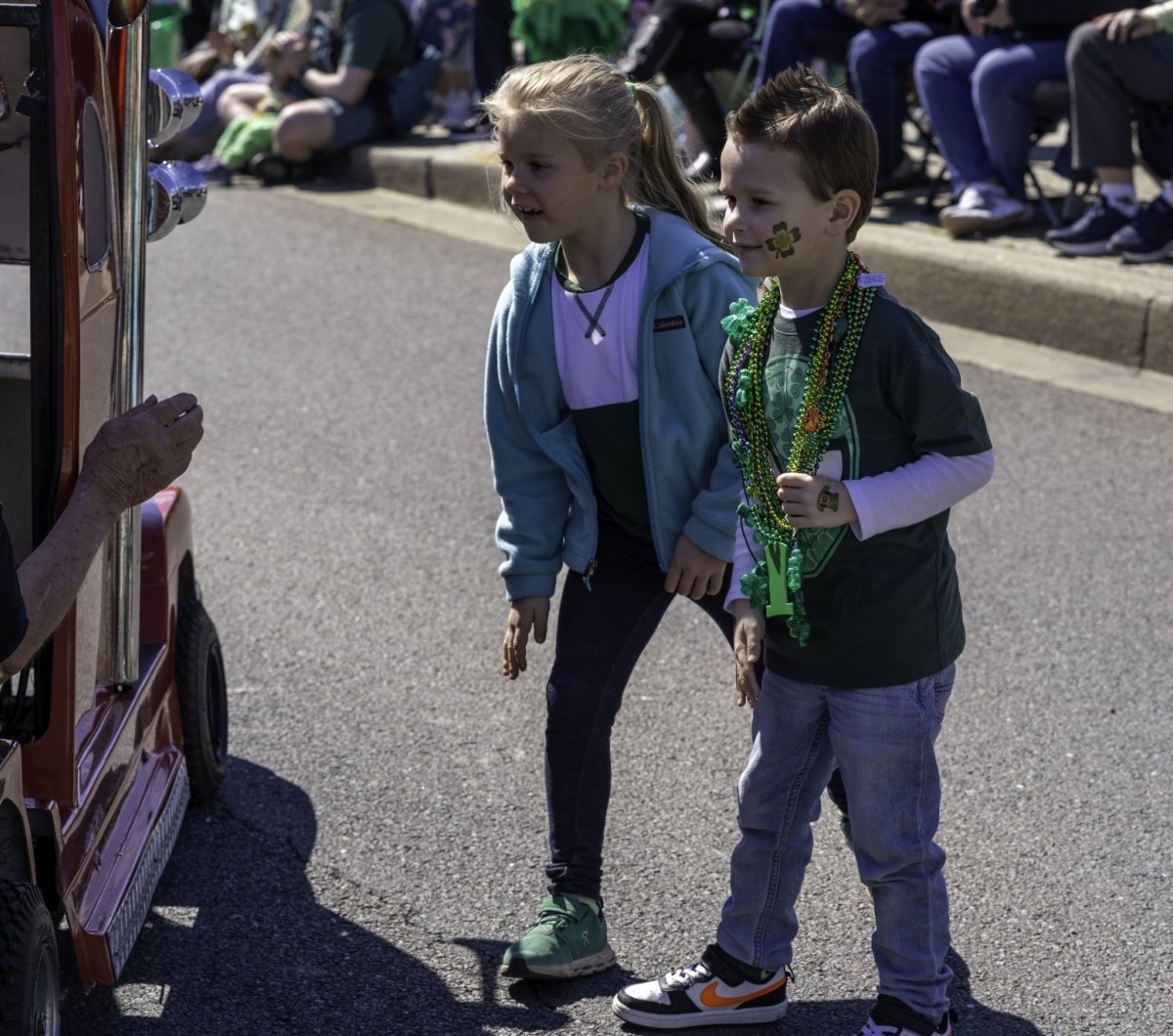 Kids watching the parade